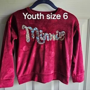 Disney Minnie Mouse soft touch kids long sleeve top size 6